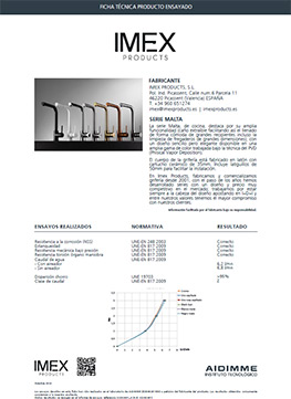 CERTIFICACION AIDIMME IMEX-MALTA