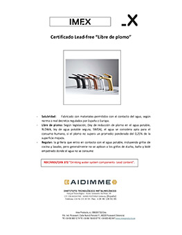 LEAD FREE CERTIFICADO