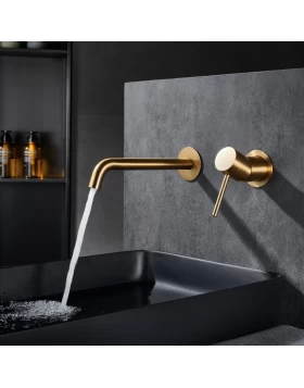 BUILT-IN BASIN FAUCET MONZA SERIES IN BRUSHED GOLD