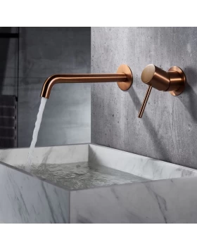 BUILT-IN BASIN FAUCET MONZA SERIES IN ROSE GOLD BRUSHED