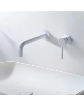 BUILT-IN BASIN FAUCET ETNA SERIES IN WHITE MATTE
