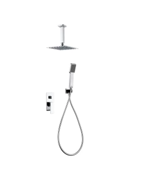 BUILT-IN SHOWER SET WITH CEILING SYSTEM CATANIA SERIES (PISA) IN CHROME