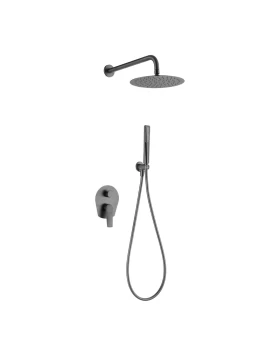 BUILT-IN SHOWER SET DELOS SERIES ΙΝ BLACK GUN METAL