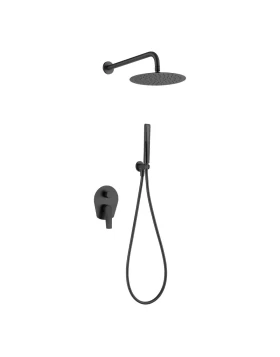 BUILT-IN SHOWER SET DELOS SERIES IN BLACK MATTE 