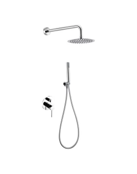 BUILT-IN SHOWER SET MILOS SERIES ΙΝ CHROME