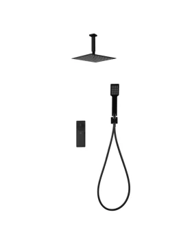  BUILT-IN SHOWER SET WITH CEILING SYSTEM NADI SERIES (FIYI) IN BLACK MATTE