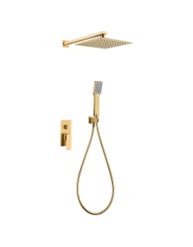 BUILT-IN SHOWER SET PISA SERIES IN BRUSHED GOLD 