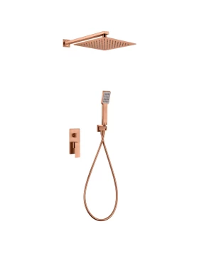 BUILT-IN SHOWER SET PISA SERIES IN ROSE GOLD BRUSHED
