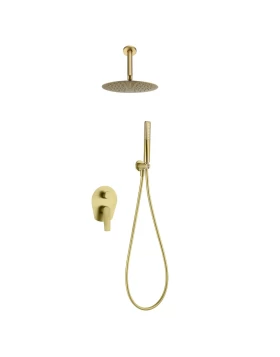 BUILT-IN SHOWER SET PAROS SERIES (DELOS) IN BRUSHED GOLD