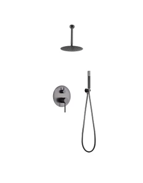 BUILT-IN SHOWER SET TIVOLI SERIES (MONZA) IN BLACK GUN METAL 