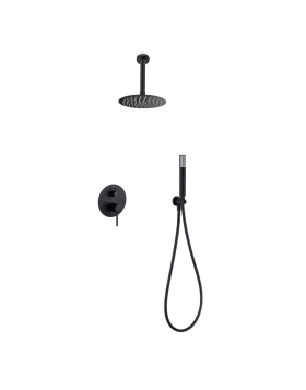 BUILT-IN SHOWER SET TIVOLI SERIES (ΜΟΝΖΑ) IN BLACK MATTE