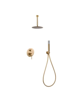 BUILT-IN SHOWER SET TIVOLI SERIES (ΜΟΝΖΑ) BRUSHED GOLD