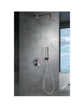 BUILT-IN THERMOSTATIC SHOWER SET LINE SERIES IN GREY/CHAMPAGNE MATTE 