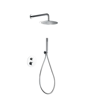 BUILT-IN THERMOSTATIC SHOWER SET GENOVA SERIES IN CHROME