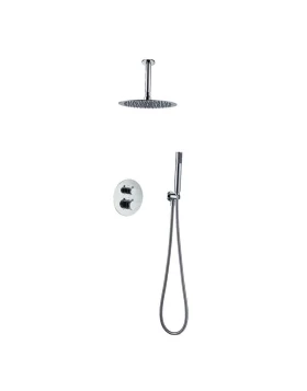 TOP SERIES CHROME RECESSED THERMOSTATIC SHOWER SET