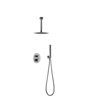 BUILT-IN THERMOSTATIC SHOWER SET WITH CEILING SYSTEM TOP SERIES (LINE) IN BRUSHED NICKEL
