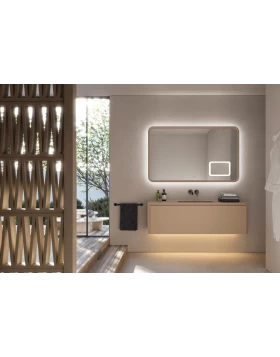 MIRROR DUOMO SERIES WITH BLACK MATTE FRAME 100X80