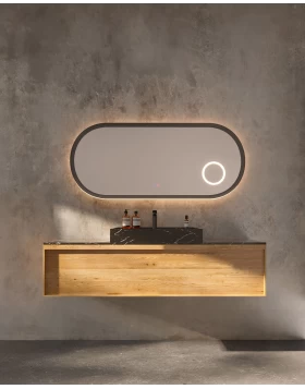 MIRROR RIMINI SERIES WITH CORAL PINK FRAME