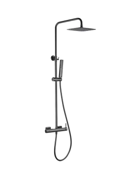 SHOWER BAR TOSCANA SERIES IN BLACK GUN METAL