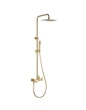 SHOWER BAR WITH 3 OUTLETS TOSCANA SERIES IN BRUSHED GOLD