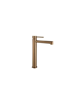 BASIN MIXER WITH HIGH SPOUT TOSCANA SERIES IN ROSE GOLD BRUSHED