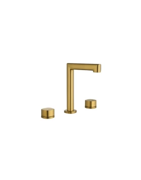 TOSCANA 2-HANDLE BASIN MIXER IN BRUSHED GOLD