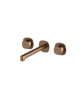 2-HANDLE BUILT-IN BASIN FAUCET TOSCANA IN ROSE GOLD BRUSHED