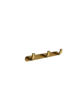 TRIPLE BATHROOM HOOK IN GOLD MATTE