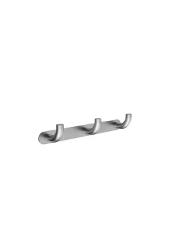 TRIPLE BATHROOM HOOK IN NICKEL MATTE