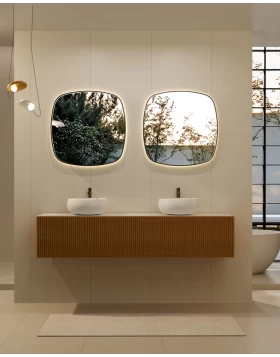 MIRROR CATANIA SERIES WITH BLACK MATTE FRAME 100x100