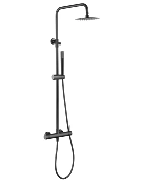 SHOWER BAR BLESS SERIES IN BLACK GUN METAL