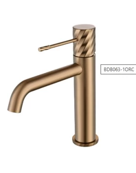 BASIN MIXER BLESS SERIES IN ROSE GOLD BRUSHED 