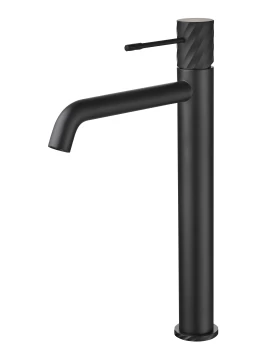 BASIN MIXER WITH HIGH SPOUT BLESS SERIES IN BLACK MATTE