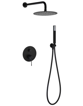BUILT-IN SHOWER SET BLESS SERIES ΙΝ BLACK MATTE