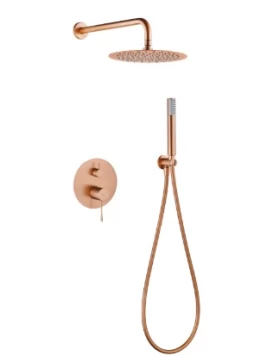 BUILT-IN SHOWER SET BLESS SERIES IN ROSE GOLD BRUSHED 