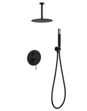 BUILT-IN SHOWER SET PALAU SERIES (BLESS) IN BLACK MATTE