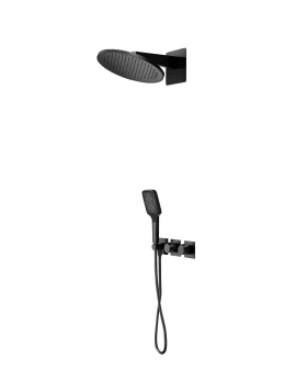 BUILT-IN THERMOSTATIC SHOWER SET INARI SERIES IN BLACK MATTE