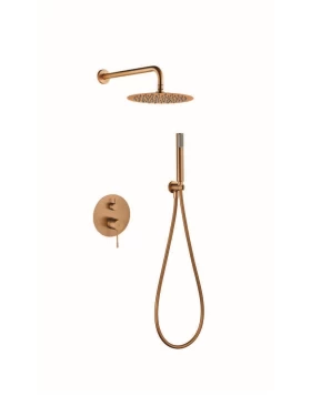 BUILT-IN SHOWER SET GENOVA SERIES IN ROSE GOLD BRUSHED