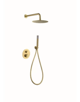 BUILT-IN  SHOWER SET GENOVA SERIES IN BRUSHED GOLD