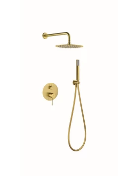 BUILT-IN  SHOWER SET GENOVA SERIES IN BRUSHED GOLD