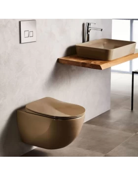 FREE WALL-HUNG BASIN CAPPUCINO MATTE (FE320-11CM00E-0000) WITHOUT COVER