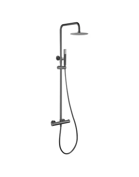 THERMOSTATIC SHOWER BAR GENOVA SERIES ΙΝ BLACK GUN METAL