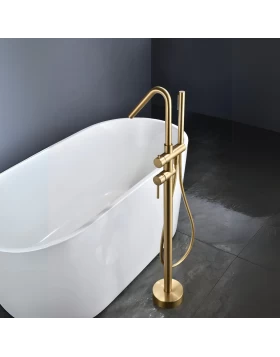 FREESTANDING BATHTUB FAUCET CORCEGA SERIES IN BRUSHED GOLD