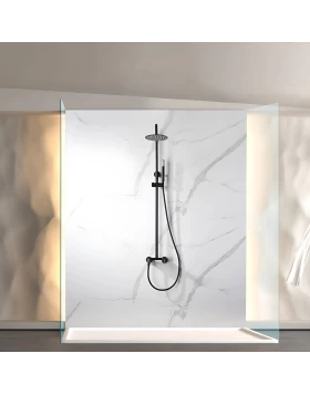 SHOWER BAR OLIMPO SERIES IN BLACK MATTE