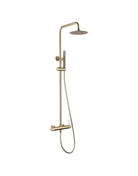 SHOWER BAR LINE SERIES IN BRUSHED GOLD