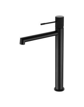 BASIN MIXER WITH HIGH SPOUT LINE SERIES IN BLACK MATTE