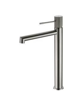 BASIN MIXER WITH HIGH SPOUT LINE SERIES IN NICKEL BRUSHED