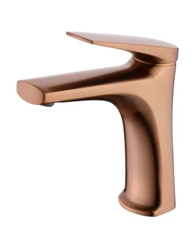 BASIN MIXER DELOS SERIES IN ROSE GOLD BRUSHED