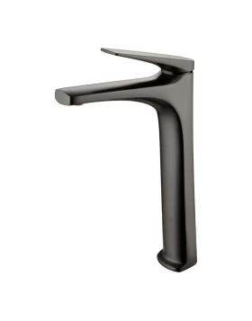 BASIN MIXER WITH HIGH SPOUT DELOS SERIES IN BLACK GUN METAL
