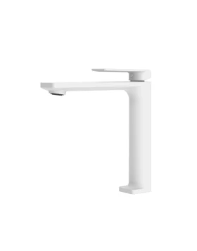BASIN MIXER WITH HIGH SPOUT FIYI SERIES IN WHITE MATTE